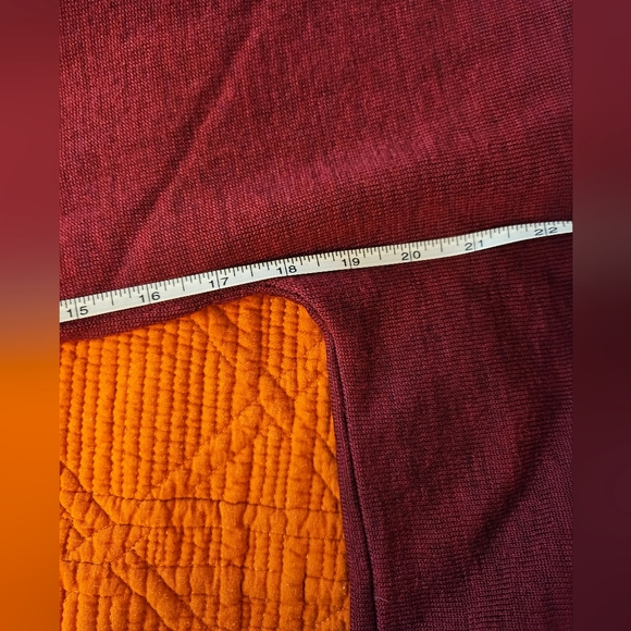 Eileen Fisher 100% Merino Wool Burgundy Tunic Sweater XS - Picture 9 of 11
